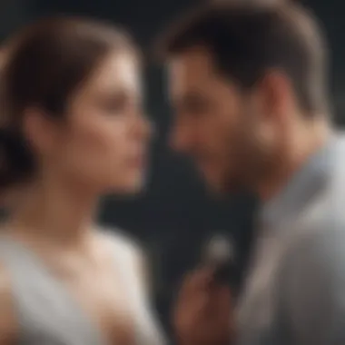 Communication Breakdown Symbolic depiction of communication breakdown in a relationship