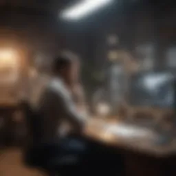 A reflective workspace symbolizing contemplation and personal growth