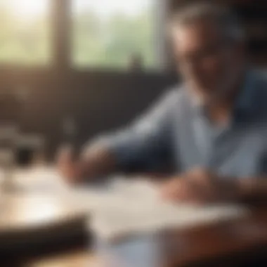 Father Reviewing Legal Papers