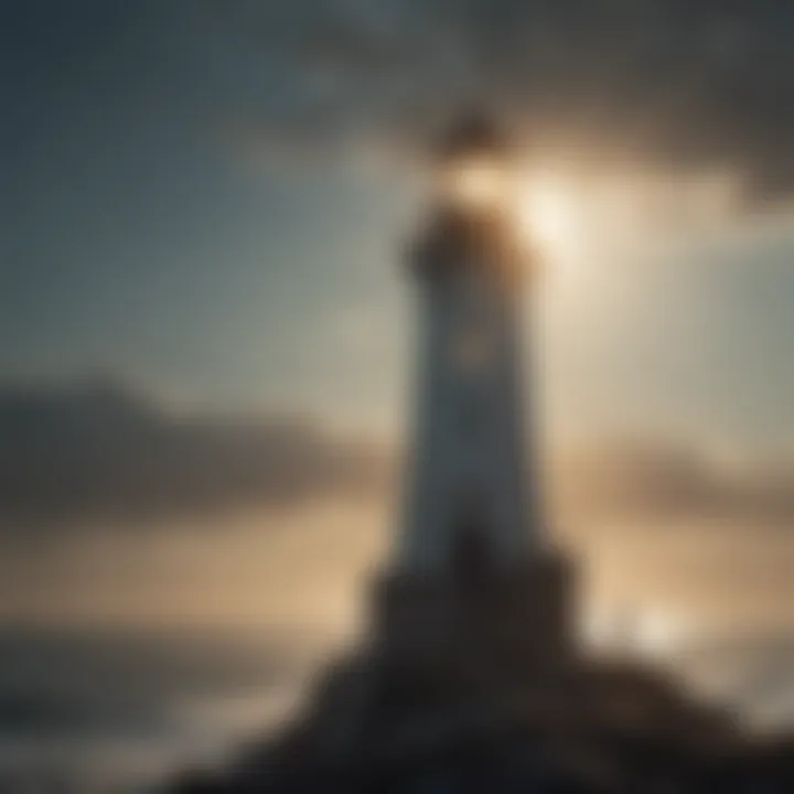 Illustration of a lighthouse symbolizing guidance and hope in the midst of betrayal