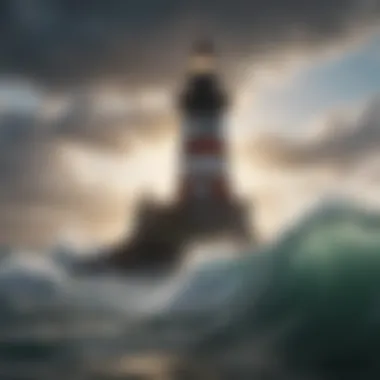 A lighthouse guiding through turbulent waters