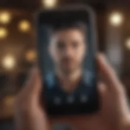 Digital chat room interface on a smartphone