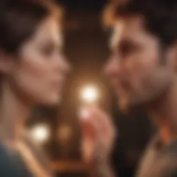 Illustration depicting a person having a meaningful conversation with a potential partner about herpes