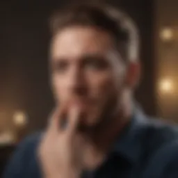 A thoughtful man contemplating relationships