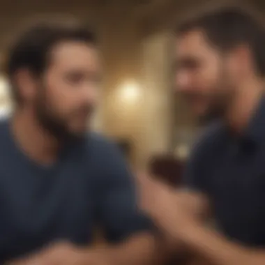 Engaging Conversations with Single Dads A thoughtful single father engaging in a meaningful conversation with a partner.
