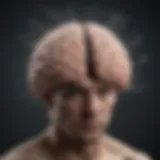 Abstract depiction of a brain overwhelmed by digital distractions