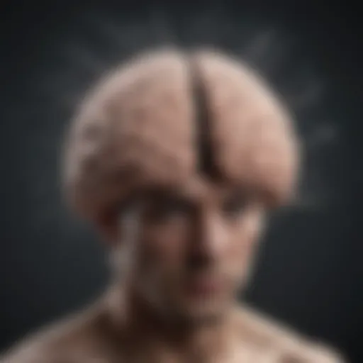 Abstract depiction of a brain overwhelmed by digital distractions