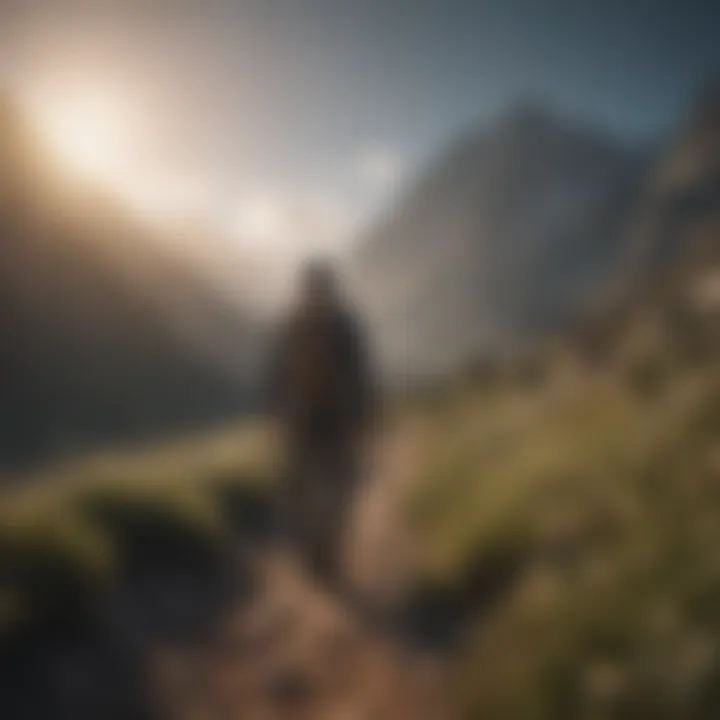 A man hiking alone, symbolizing personal growth and adventure