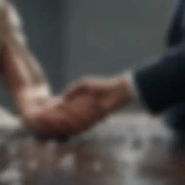 Abstract representation of broken trust