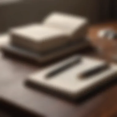Writing for Clarity A journal and pen resting on a table, symbolizing introspection