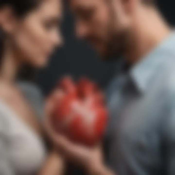 A heart mending, symbolizing renewed connection