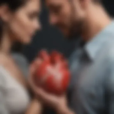 Mending the Heart and Relationship A heart mending, symbolizing renewed connection