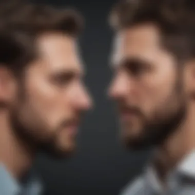 The art of dialogue in relationships Abstract representation of effective communication