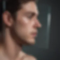 A fractured mirror symbolizing distorted self-image