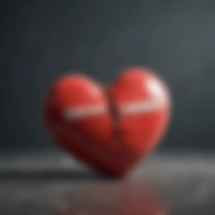 A broken heart symbolizing emotional distress