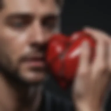 A broken heart symbolizing emotional pain