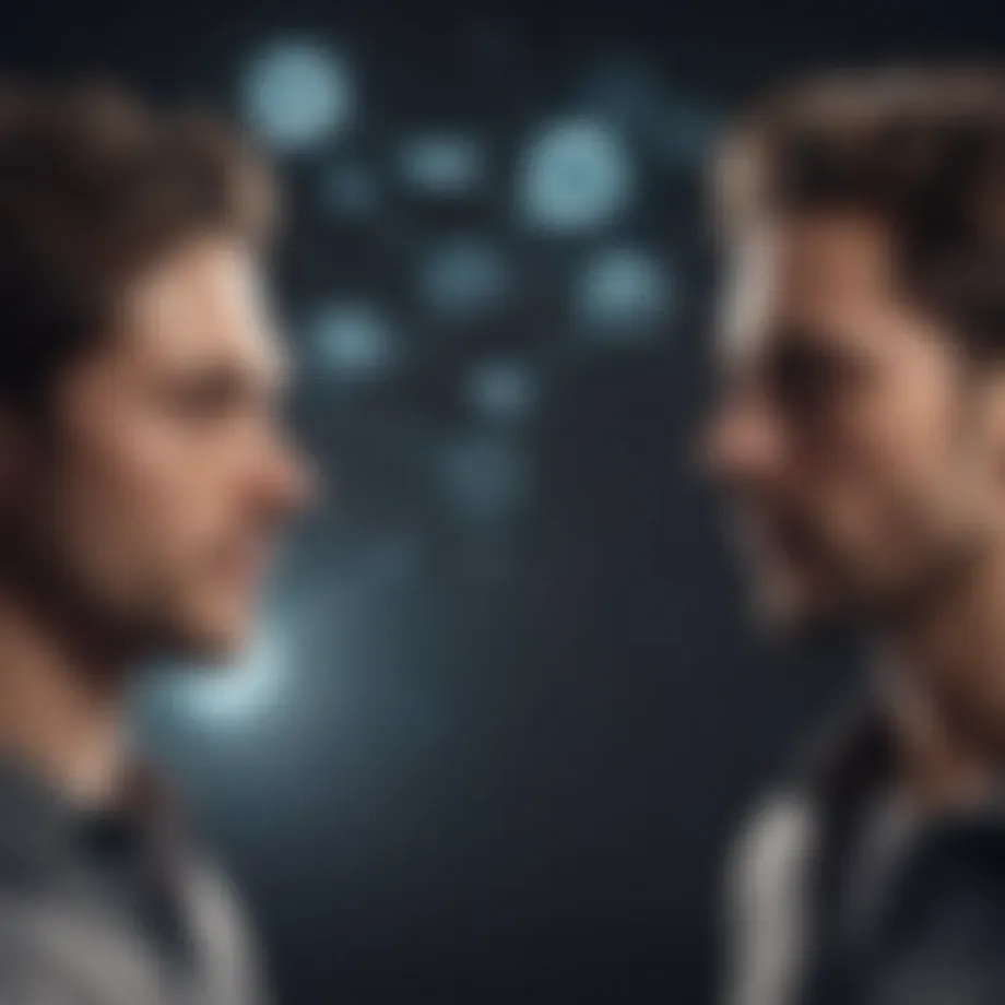 An abstract representation of digital connections through chat bubbles