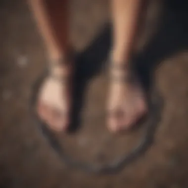 Liberation from Shackles Broken chains lying on the ground symbolizing breaking free from addiction