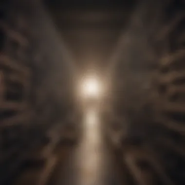 Artistic depiction of a maze with a light at the end representing the journey to discover purpose