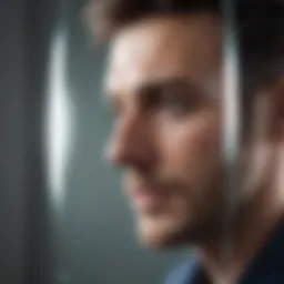 Reflective mirror with distorted reflection