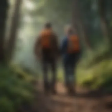 Nature Exploration Together Couple hiking together in nature