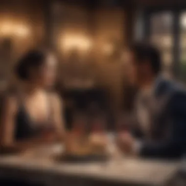 Romantic Dinner for Two Couple enjoying a romantic dinner
