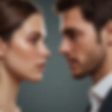 Insight into Contemporary Relationships Abstract representation of relationship dynamics in modern society