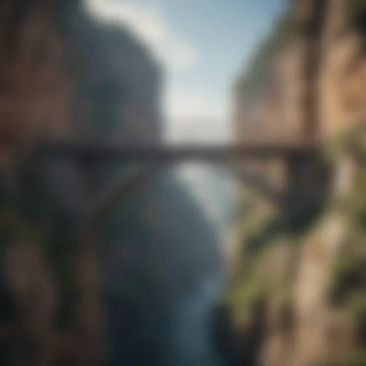 A bridge connecting two cliffs symbolizing trust rebuilding