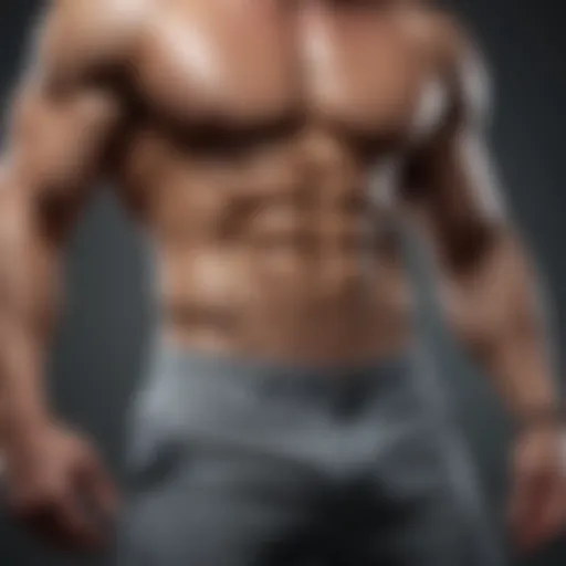 Sculpted male physique with defined abs