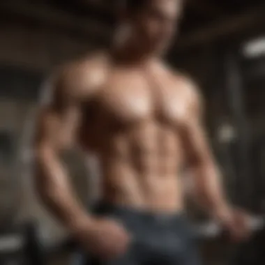 Chiseled Abs Workout Sculpted physique of a man performing core workout