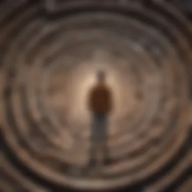 Journey Within: Self-Discovery Labyrinth Creative visualization of a labyrinth symbolizing the journey of self-discovery