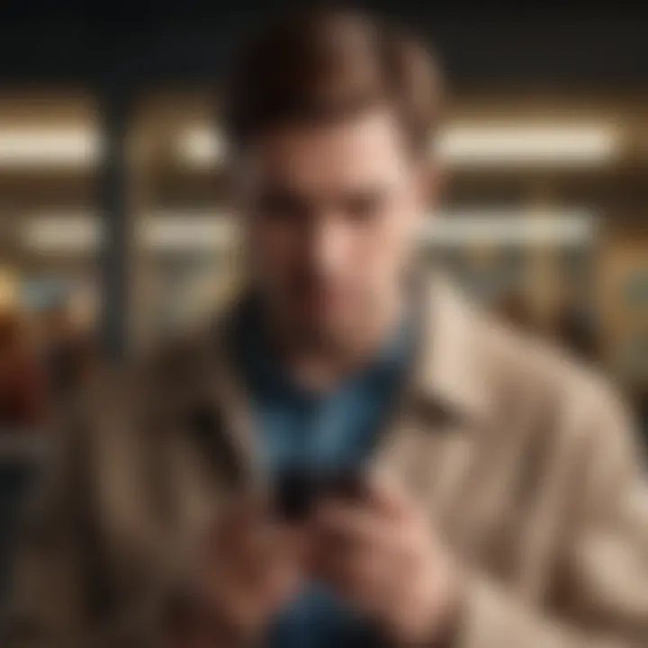 A person looking at their phone with a worried expression, indicating concern about communication patterns.