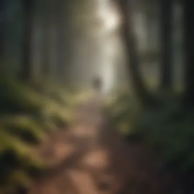 A path through a forest indicating a journey of self-discovery