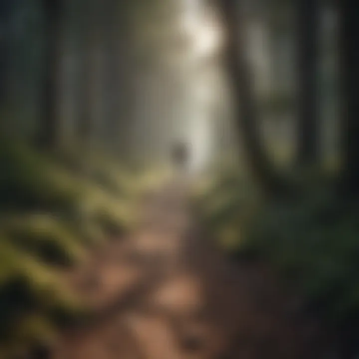 A path through a forest indicating a journey of self-discovery