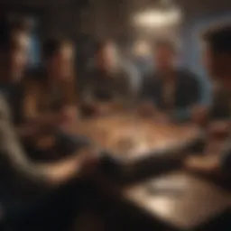 Group of friends enjoying a game night together