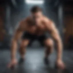 Dynamic exercise showcasing core strength