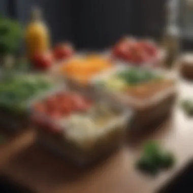 Healthy Meal Prep Healthy meal preparation with fresh ingredients