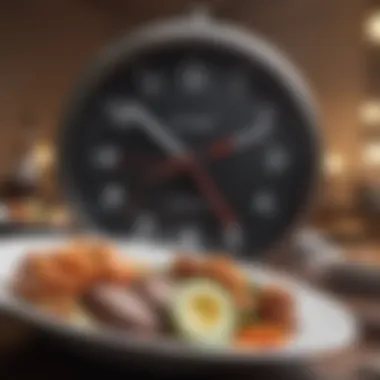 Clock showing meal timing