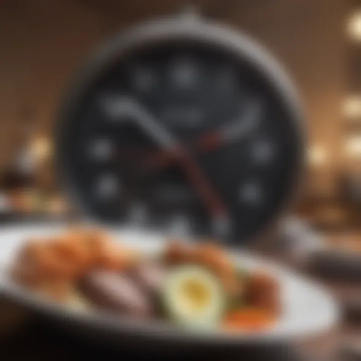 Clock showing meal timing