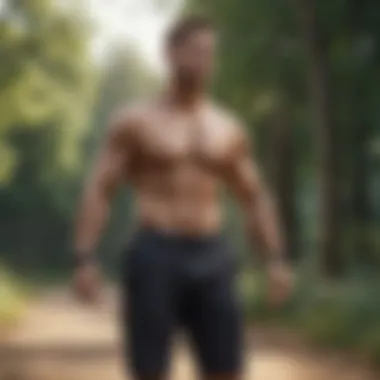 Man exercising outdoors
