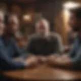 A group of fathers engaged in a discussion