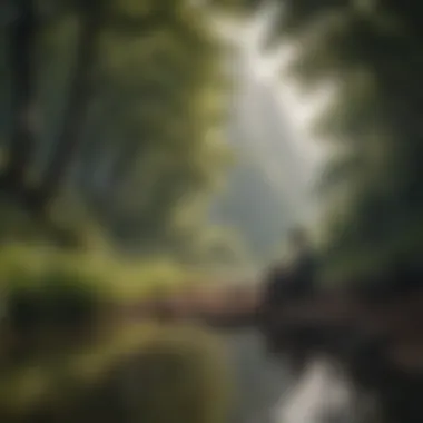 A serene nature scene that evokes calmness and tranquility, ideal for promoting relaxation.