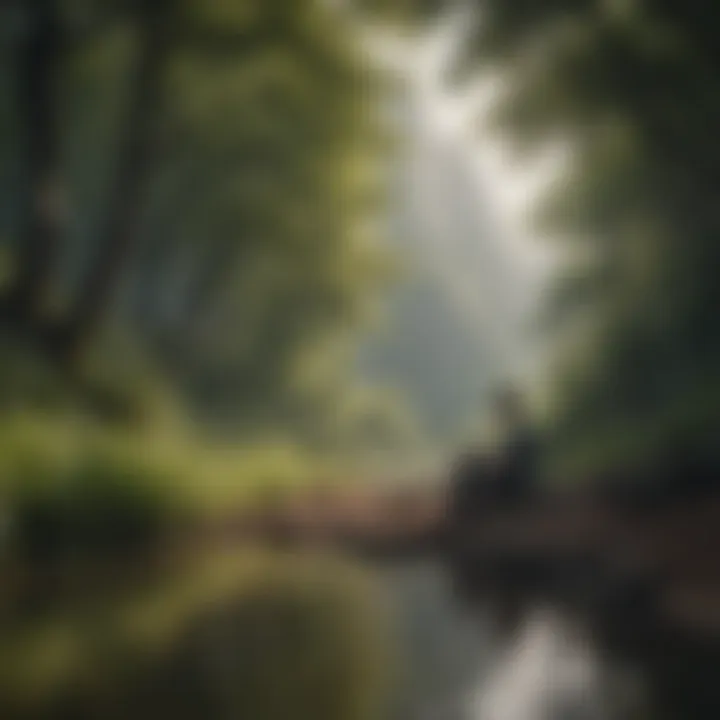 A serene nature scene that evokes calmness and tranquility, ideal for promoting relaxation.