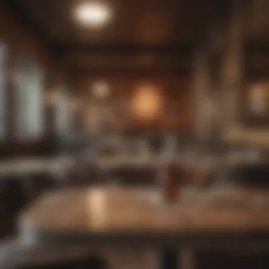 An empty diner table set for two, symbolizing emotional distance.