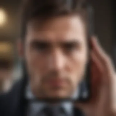 Uncovering Suspicion: Mobile Communication A smartphone with suspicious messages displayed on the screen.