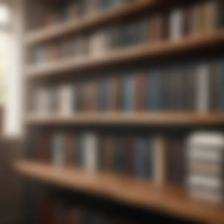 A collection of personal improvement books on a wooden shelf