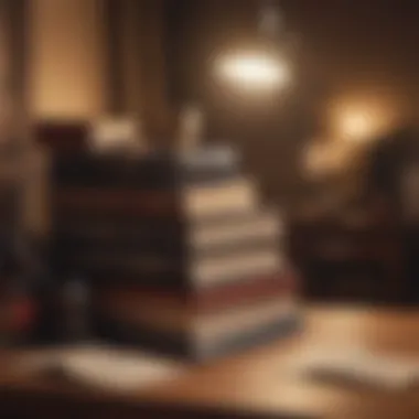 The Transformative Power of Self-Help Literature Books stacked on a table with a cozy reading nook