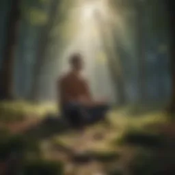 Group mindfulness activity in nature