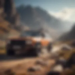 A rugged landscape representing adventure and exploration
