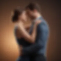 Illustration of couple embracing in trust and commitment